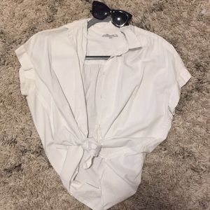 White buttoned down blouse
